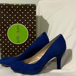 Kelly & Katie Blue Suede Heels